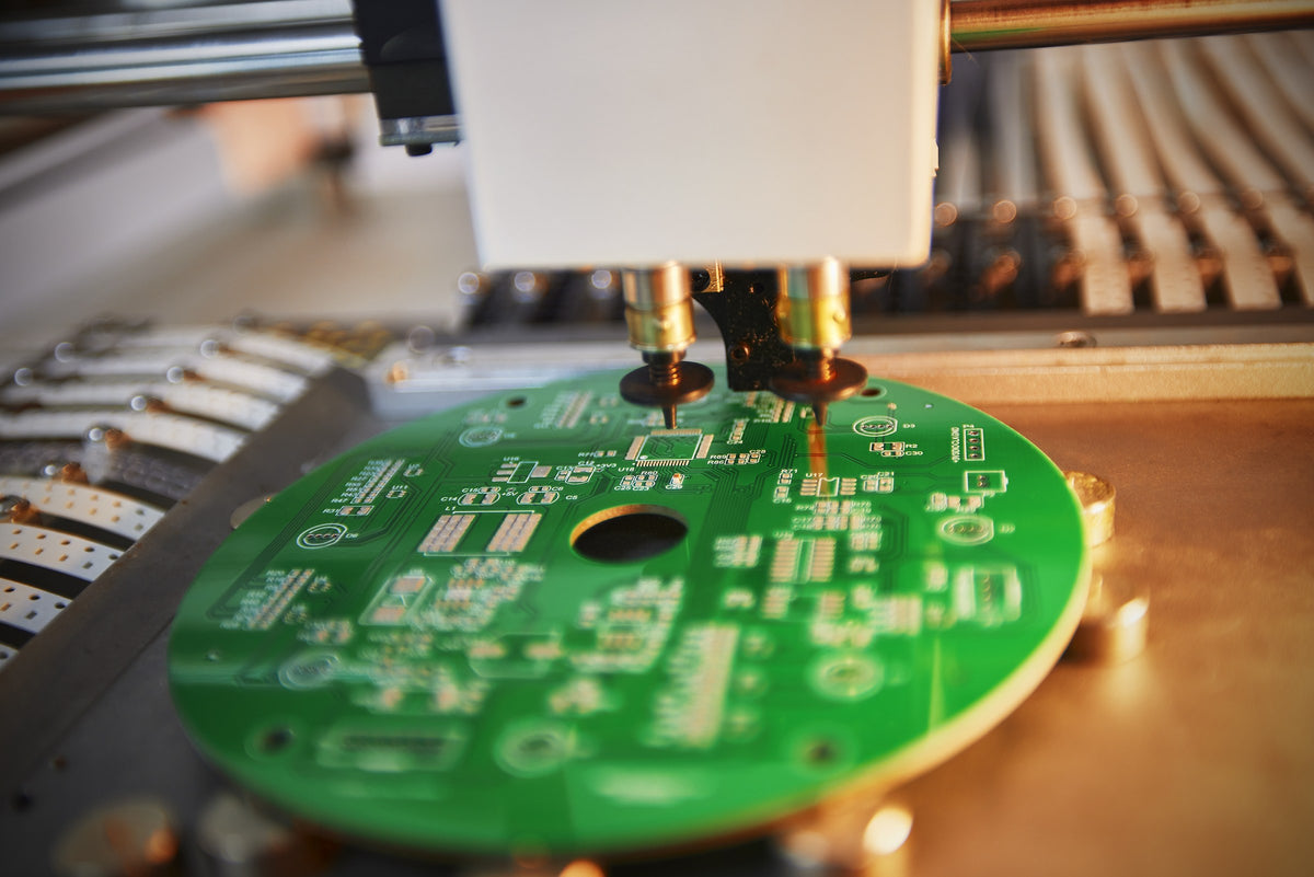 Circuit board production equipment for robotic lawn mower electronics